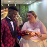 Netizens weigh in on viral video of African man marrying older White woman