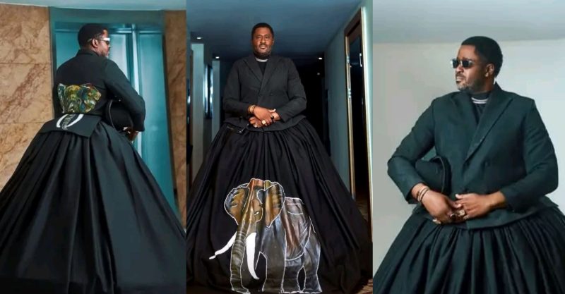 Desmond Elliot Causes Stir at AMVCA with Unusual Corset Look