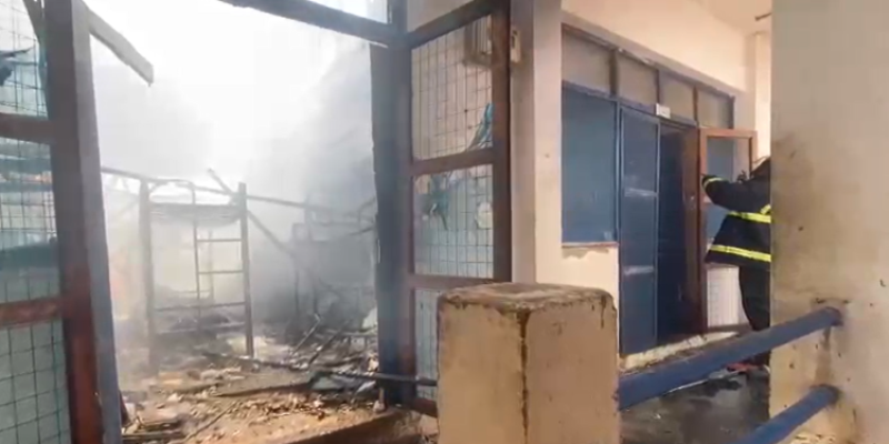 Fire Rips Through Labone SHS Dormitories While Students Attend Prep